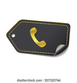 Phone golden Vector Icon Design
