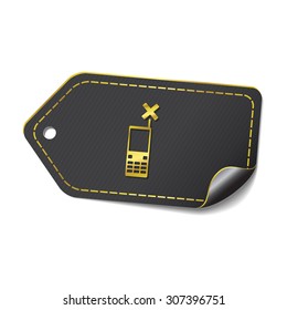 Phone golden Vector Icon Design