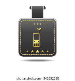 Phone golden Vector Icon Design