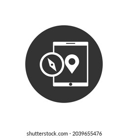 Phone gps vector icon illustration sign