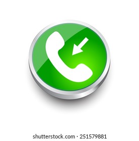 Phone green design elements for website or app. Vector eps10.