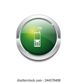 Phone Green Vector Icon Button
