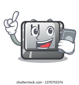 With phone H button installed in cartoon game