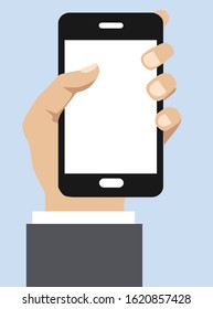 Phone in hand, digital gadget