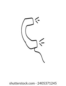 icono de tracción de la mano del teléfono, icono de mejor línea del vector.