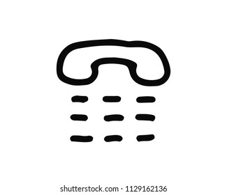 phone hand drawn icon , designed for web and app