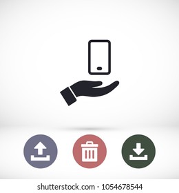 phone in hand icon