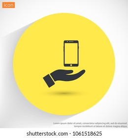 phone in hand icon