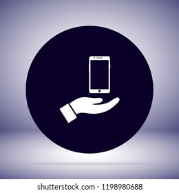 phone in hand icon
