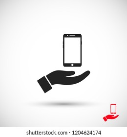 phone in hand icon