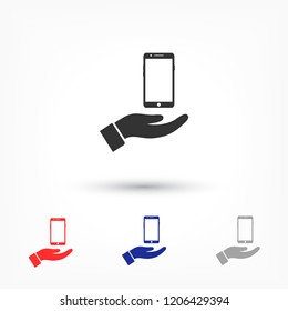 phone in hand icon