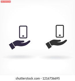 phone in hand icon