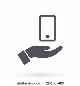 phone in hand icon