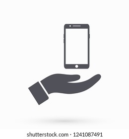 phone in hand icon