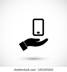 phone in hand icon