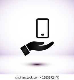 phone in hand icon