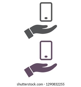 phone in hand icon