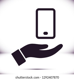 phone in hand icon