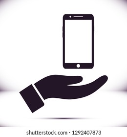 phone in hand icon