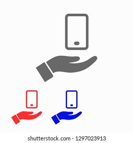 phone in hand icon