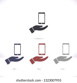 phone in hand icon