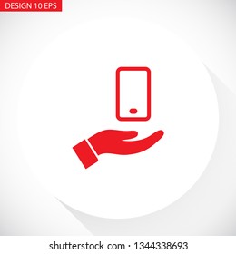 phone in hand icon