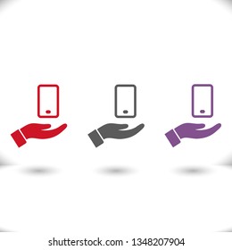 phone in hand icon