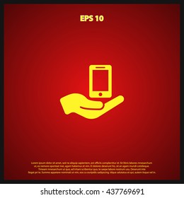 phone in hand icon