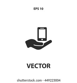 phone in hand icon