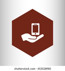 phone in hand icon