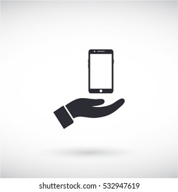 phone in hand icon
