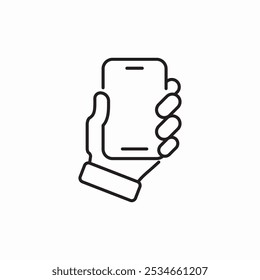 phone hand icon sign vector
