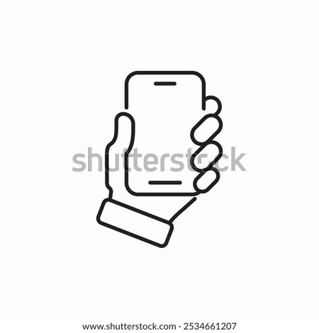 phone hand icon sign vector