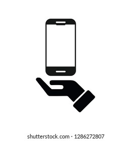 phone and hand icon symbol