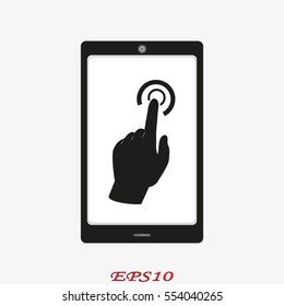 phone, hand, icon, vector illustration eps10