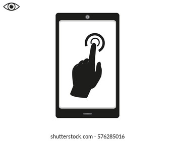 phone, hand, icon, vector illustration eps10
