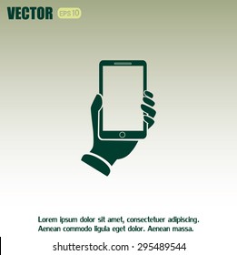 phone hand vector icon