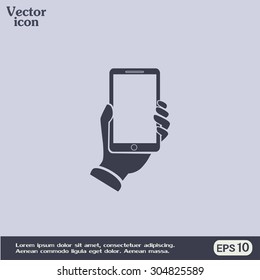 phone hand vector icon