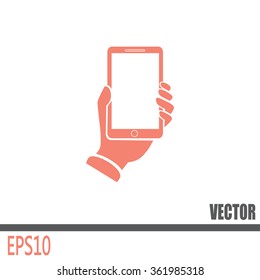 phone hand vector icon