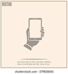 phone hand vector icon