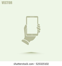 phone hand vector icon
