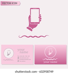 phone hand vector icon