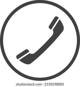 Telefonhandsymbol. Rufen Sie das Symbol an. Telefonzeichen