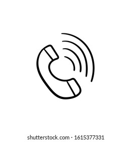 Phone Handles Doodle Icon Vector Hand Drawing 