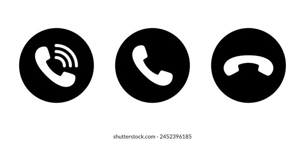 Phone, handset call icon in generic style