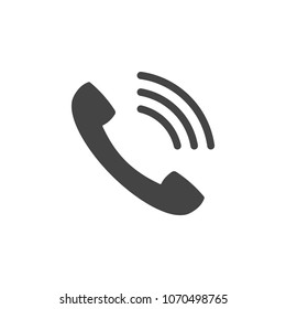 Phone handset flat vector icon	