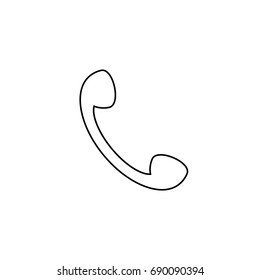 phone handset icon. call line icon