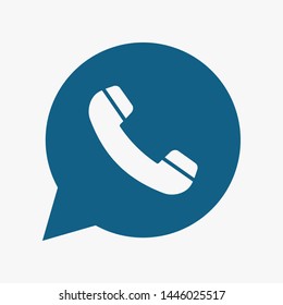 Phone handset icon in speech bubble