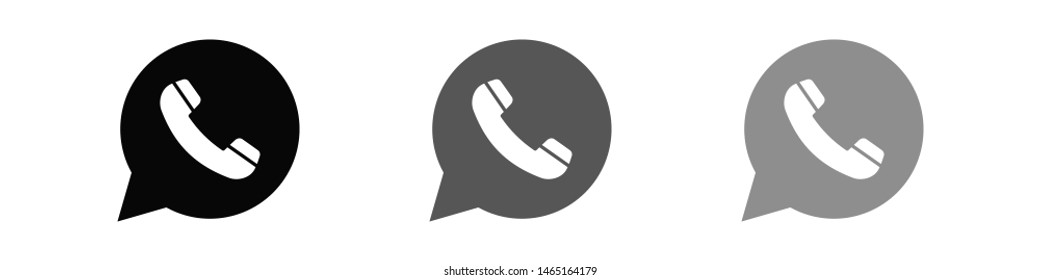 Phone handset icon in speech bubble