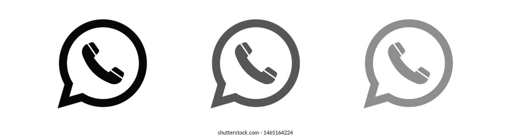 Phone handset icon in speech bubble